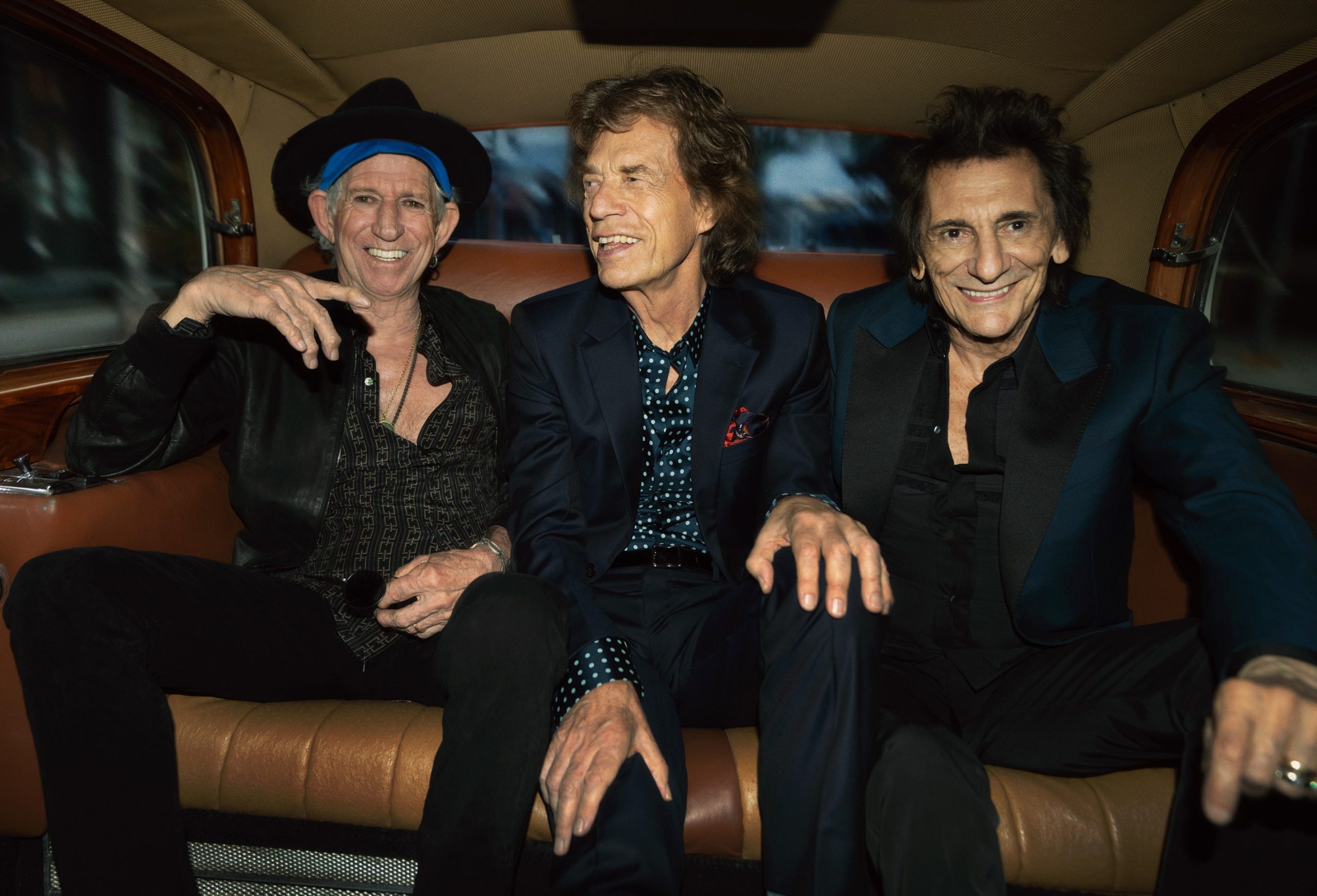 Keith Richards, Mick Jagger y Ronnie Wood de los Rolling Stones